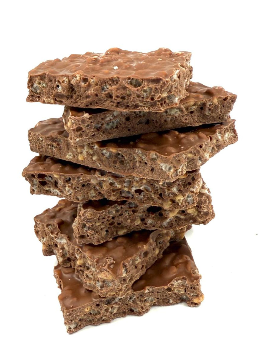 "CHOCOLADE MET GEPOFTE RIJST"