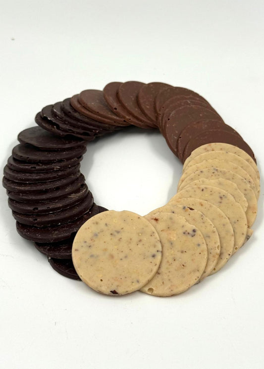 "KROKANTE CHOCOLADESCHIJFJES"